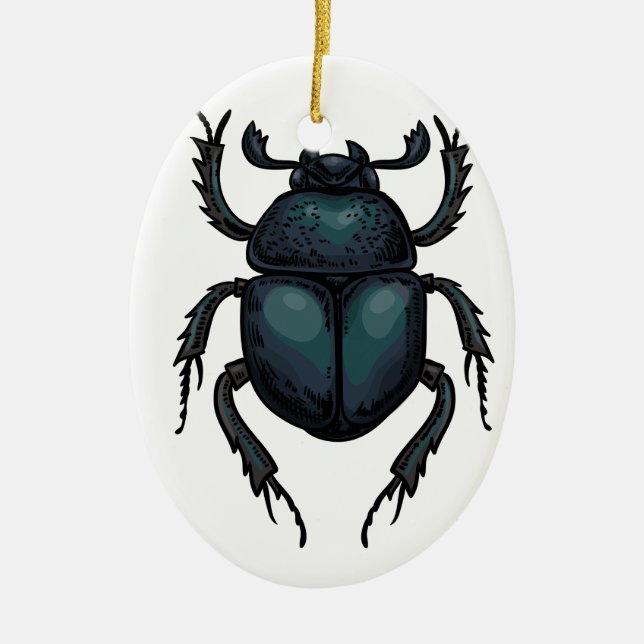 Dung beetle ceramic ornament (Front)