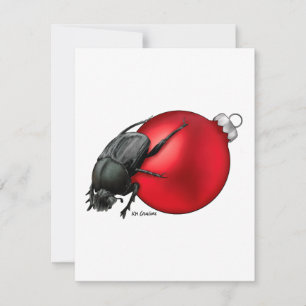 Dung beetle - holiday card