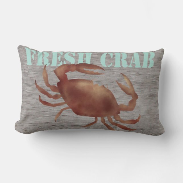 Dungeness Crab Throw Pillow (Front)