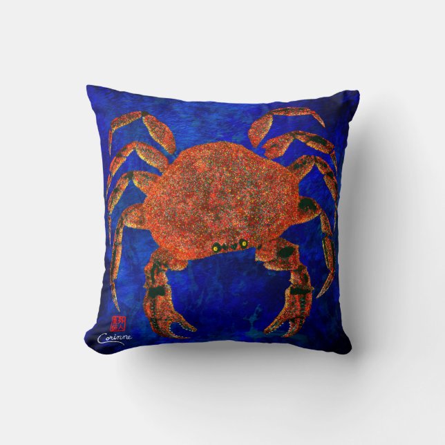 Dungeness Crab - Throw Pillow (Front)