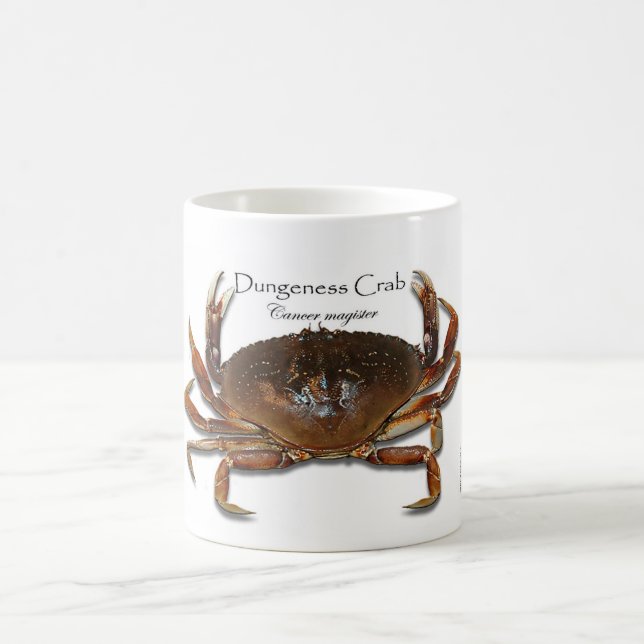 Dungeness Real, Crab 3D, Crab 3D white Mug (Center)