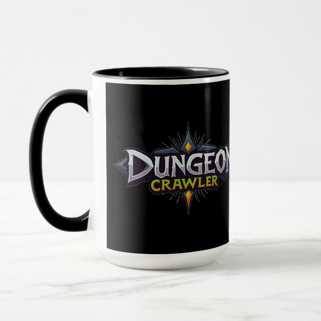 Dungeon Crawler Black Mug (Left)