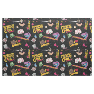 Dungeon Crawler Carl By the Yard Black Tiled patte Fabric