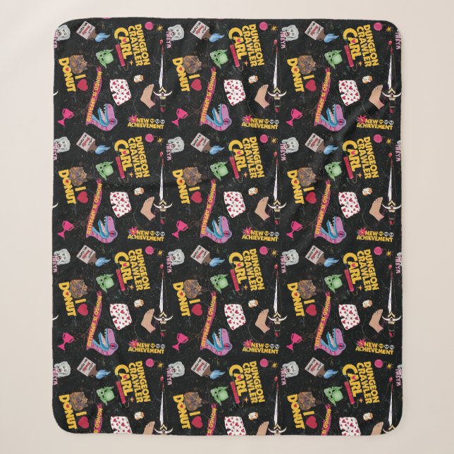 Dungeon Crawler Carl collage Sherpa Blanket (Front)
