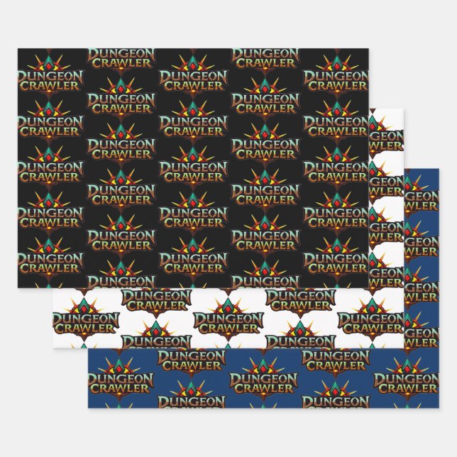 Dungeon Crawler Logo Collection 2 Wrapping Paper Sheet (Set)