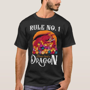 Dungeon Dice Shirt Never Trust A Dragon RPG Gamers