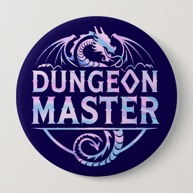 Dungeon Master 4 Inch Round Button (Front)