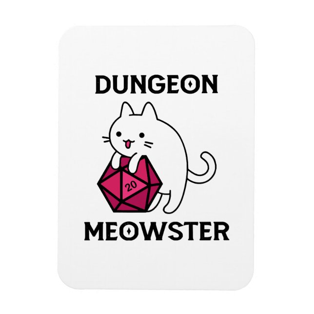 Dungeon Meowster Cat Funny Magnet (Vertical)