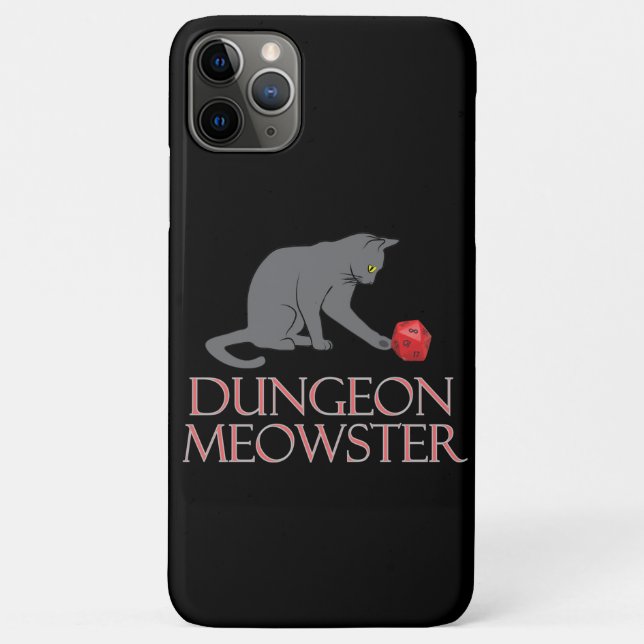 Dungeon Meowster Funny RPG Cat with Dice Case-Mate iPhone Case (Back)