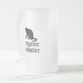 Dungeon Meowster Funny RPG Cat with Dice Frosted Glass Beer Mug (Front Left)