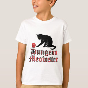 Dungeon Meowster Funny RPG Cat with Dice T-Shirt