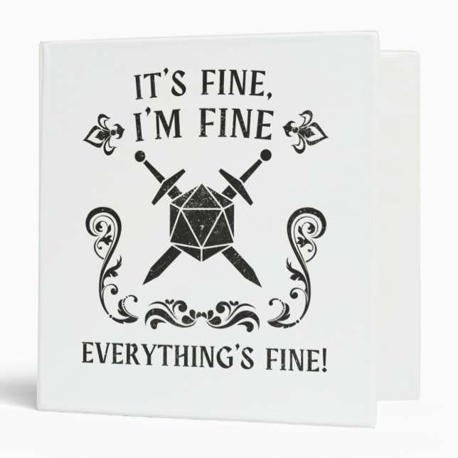 Dungeon Tabletop Gamer RPG Gaming Binder (Front/Inside)