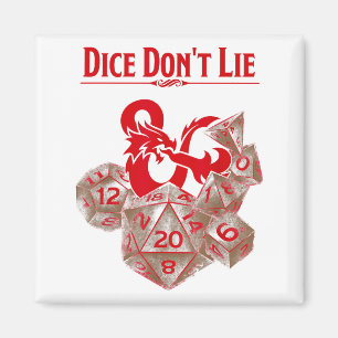 Dungeons & Dragons Red Dice Don't Lie Magnet