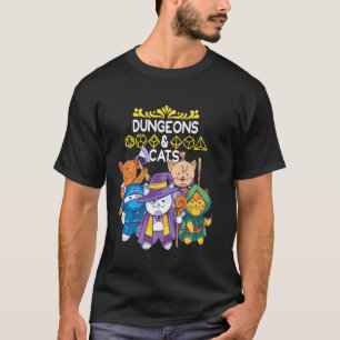 Dungeons And Cats Rpg D20 Fantasy Roleplaying Game T-Shirt