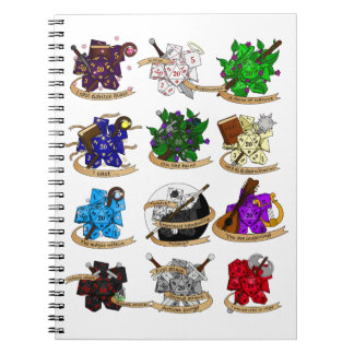 Dungeons and Dragons Class Dice Designs Notebook