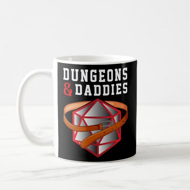 Dungeons Daddies Nerdy Dirty Humour Submissive Sub Coffee Mug (Left)