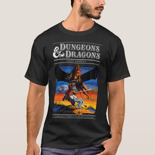 Dungeons  Dragons Vintage Expert Rulebook T-Shirt (Front)