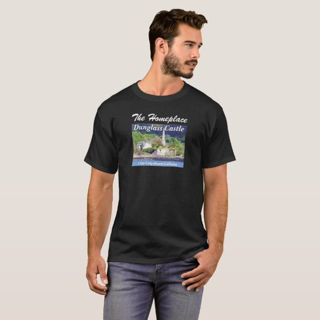 Dunglass Castle  – Clan Colquhoun/Calhoun T-Shirt (Front Full)