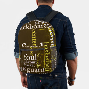 Dunk into Fashion: Basketball Accessory Printed Backpack