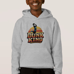 Dunk King Basketball Retro Sunset Design 