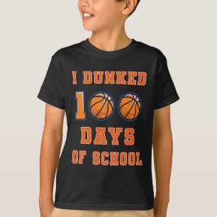 Dunked 100 Days Of School Basketball 100th Day Of  T-Shirt