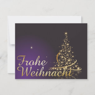 Dunkelviolettes Weihnachtsmotiv mit Weihnachtsbaum Invitation