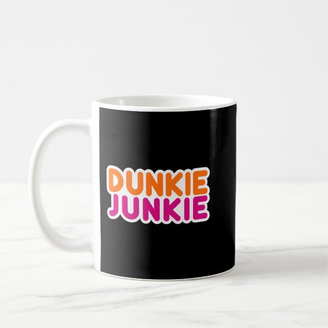Dunkie Junkie - Funny Coffee Lover Gift Pullover H Coffee Mug (Left)