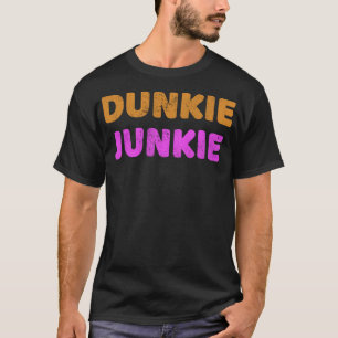 Dunkie Junkie Love Funny Coffee Saying Novelty Vin T-Shirt
