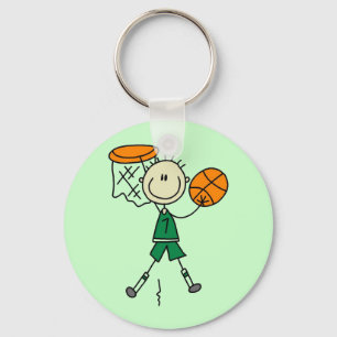 Dunking Boys Basketball Tshirts and Gifts Keychain