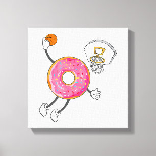 Dunking Doughnut Hole Food Champ Canvas Print