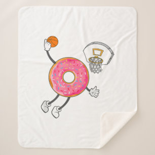 Dunking Doughnut Hole Food Champ Sherpa Blanket
