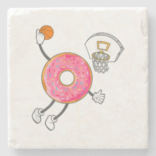 Dunking Doughnut Hole Food Champ Stone Coaster