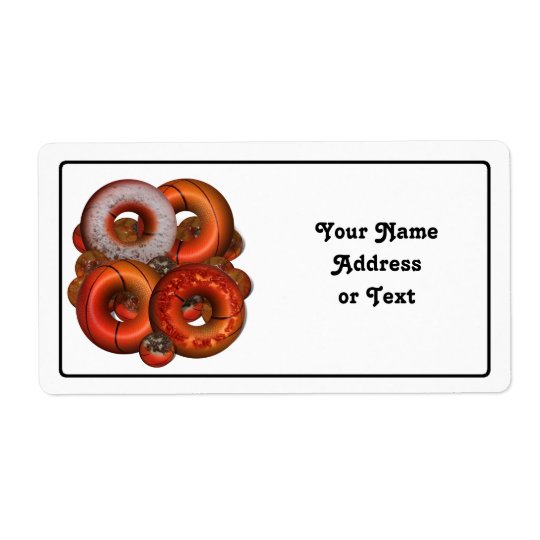 Dunking Doughnuts for Basketball Fan Shipping Label