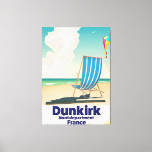 Dunkirk Beach travel poster Canvas Print