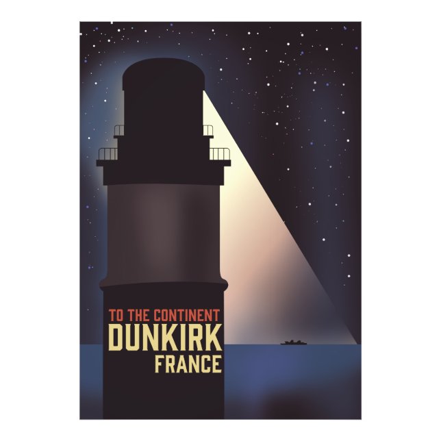 Dunkirk Lighthouse travel poster. Photo Print (Front)