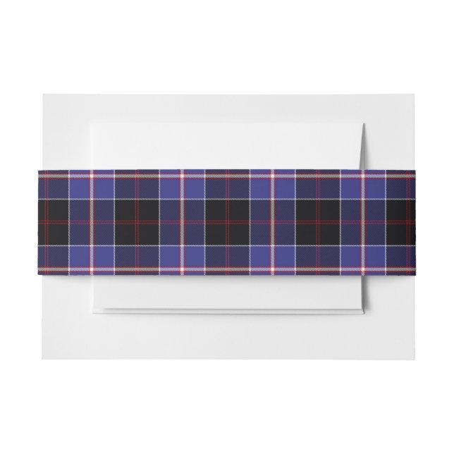 Dunlap Scottish Tartan Belly Band Invitation Belly Band (Front Example)