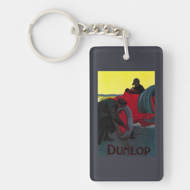 Dunlop Vintage PosterEurope Keychain (Front)