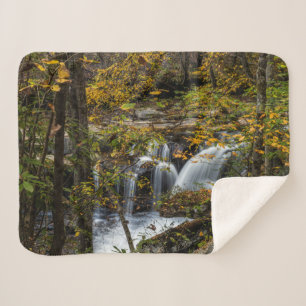 Dunloup Creek Falls   West Virginia Sherpa Blanket