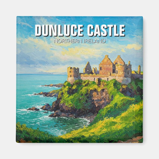Dunluce Castle Northern Ireland Travel Magnet (Front)