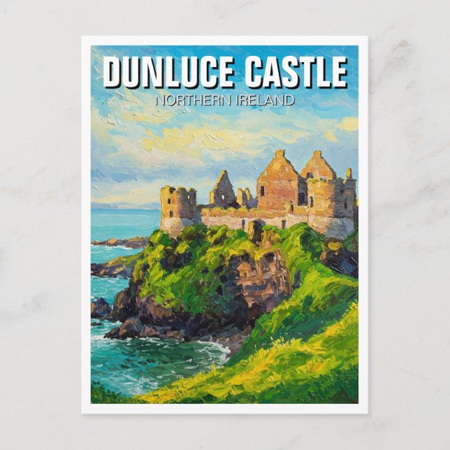 Dunluce Castle Northern Ireland Travel Postcard (Front)