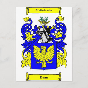 Dunn (Irish) Coat of Arms Postcard