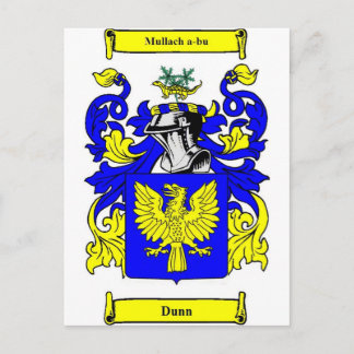 Dunn (Irish) Coat of Arms Postcard