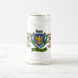 Dunn/O'Dunn Irish Shield Personalized Beer Stein