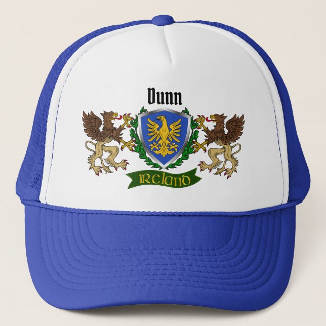 Dunn/O'Dunn Irish Shield Personalized  Trucker Hat (Front)