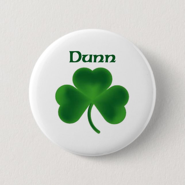 Dunn Shamrock 2 Inch Round Button (Front)
