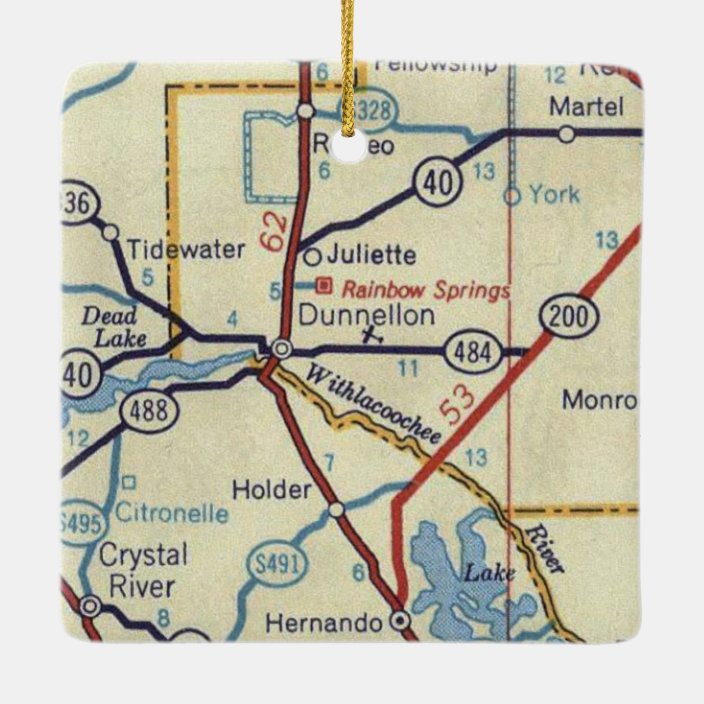 Dunnellon Florida Vintage Map Ceramic - Dunnellon Florida Vintage Map Ceramic Ornament J4okt 8byvr 704 map of dunnellon florida