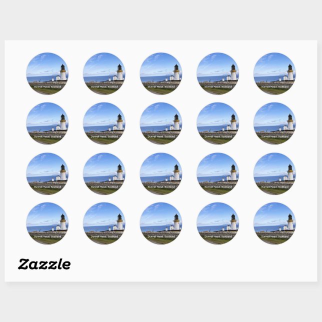 Dunnet Head, Scotland, Classic Round Sticker (Sheet)