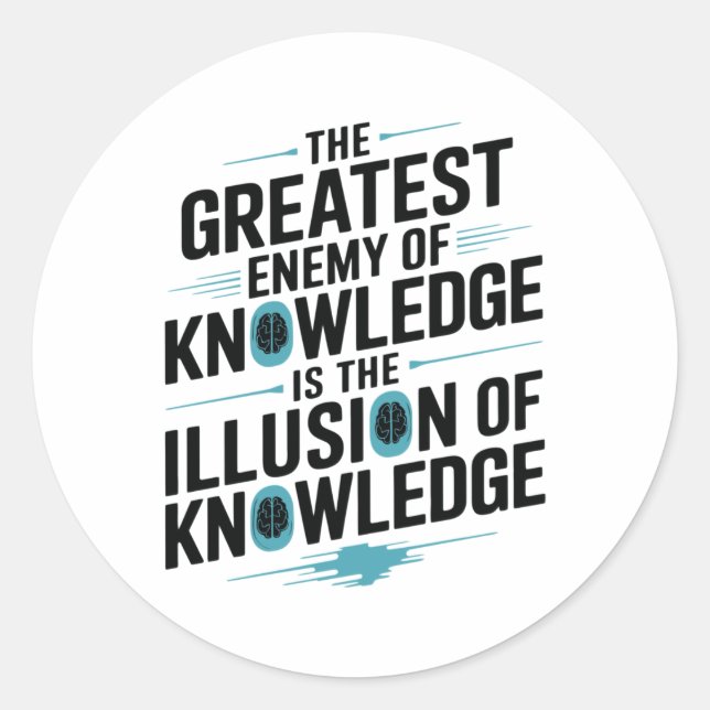 Dunning–kruger Effect Sticker  (Front)