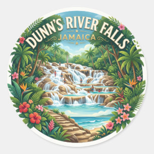 Dunn's River Falls Jamaica Classic Round Sticker