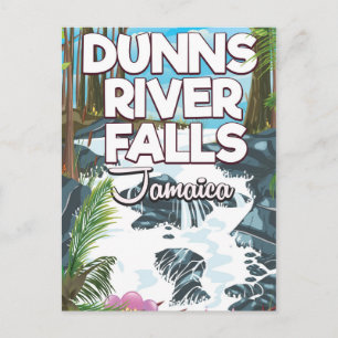 Dunn's River Falls Jamaica travel poster Postcard